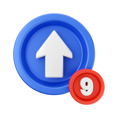 Upload Notification  3D Icon