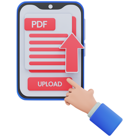 PDF hochladen  3D Icon