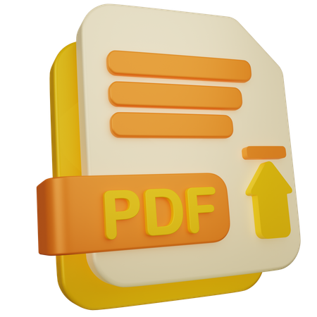 Upload Pdf File  3D Icon