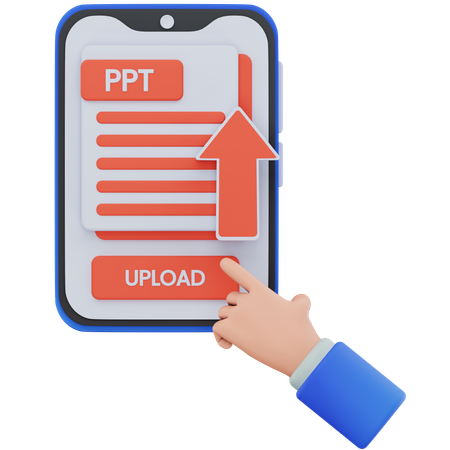Upload presentation file  3D Icon