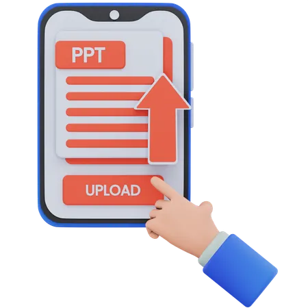 Upload presentation file  3D Icon