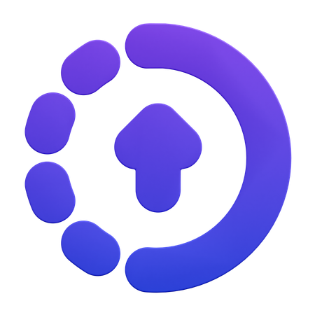 Upload Progress Arrow  3D Icon