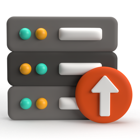 Upload Server  3D Icon