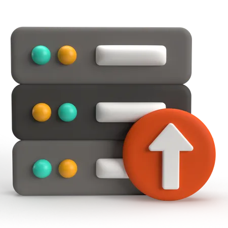 Upload Server  3D Icon