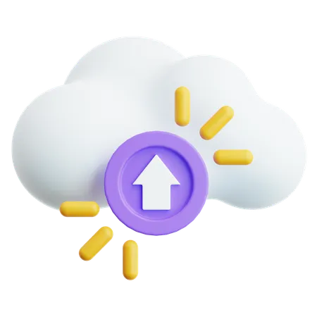 Upload To Cloud  3D Icon