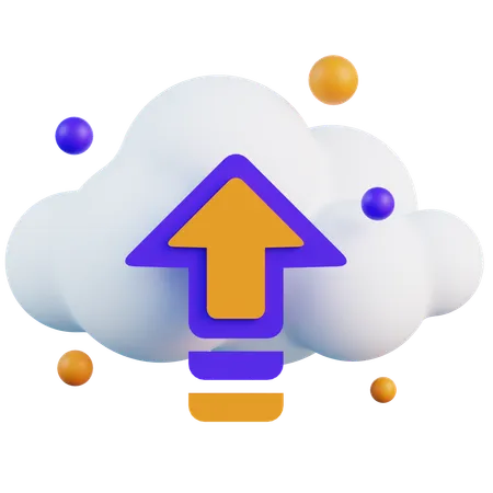 Upload To Cloud  3D Icon