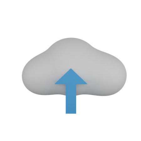 Upload To Cloud  3D Icon