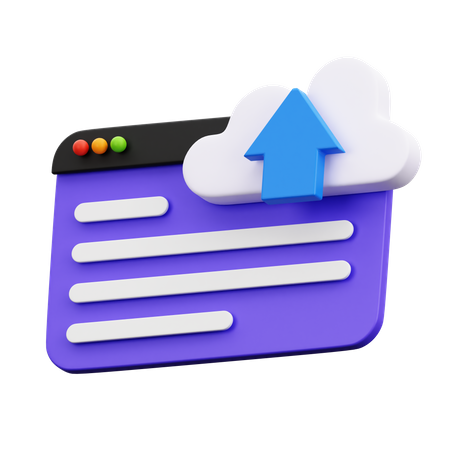 Upload To Cloud  3D Icon