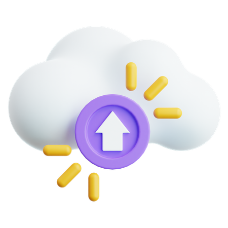 Upload To Cloud  3D Icon