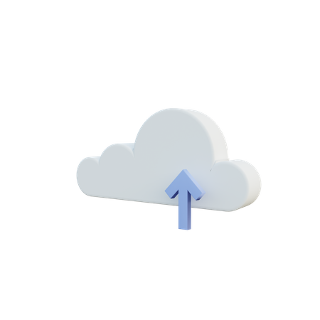 Upload to cloud  3D Illustration