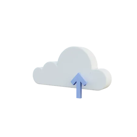 Upload to cloud  3D Illustration