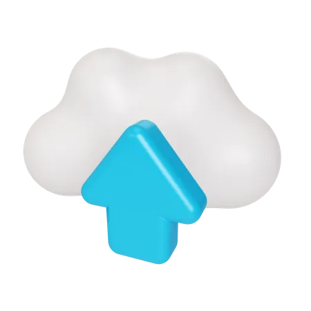 Upload To Cloud  3D Illustration