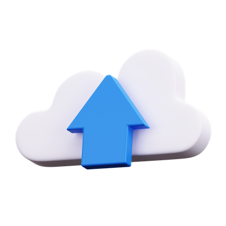 Upload To Cloud  3D Icon