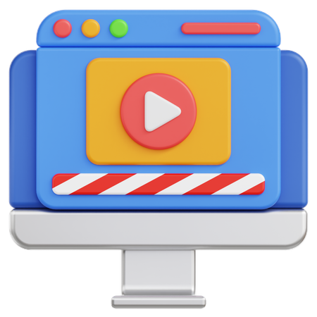 Upload Video  3D Icon