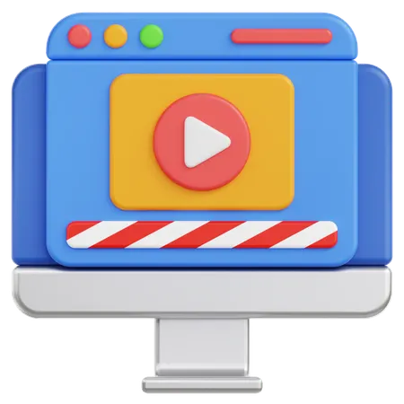 Upload Video  3D Icon