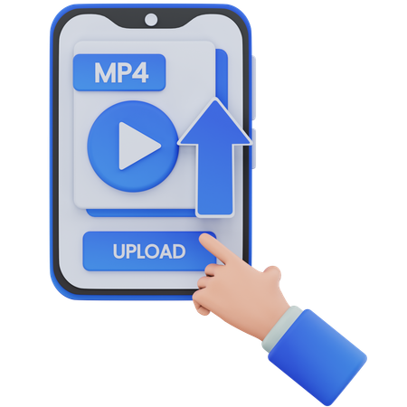 ビデオファイルをアップロードする  3D Icon