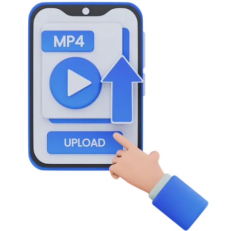 ビデオファイルをアップロードする  3D Icon
