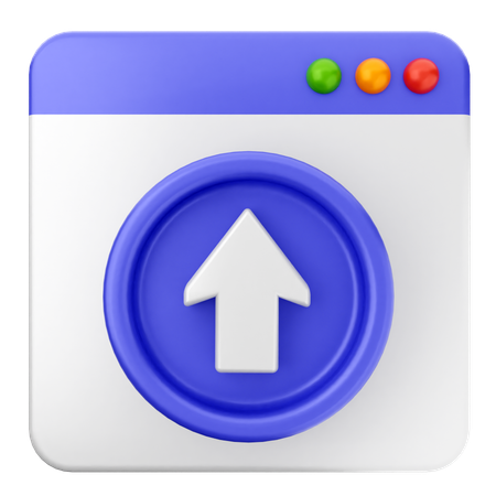ウェブサイトをアップロード  3D Icon