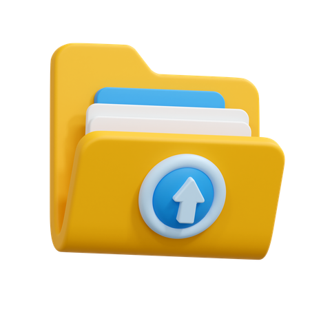 Uploading folder  3D Icon