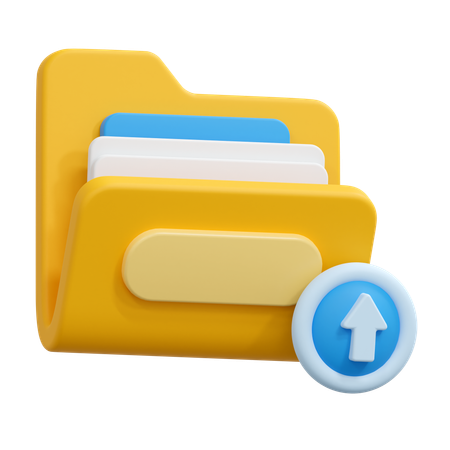 Uploading folder  3D Icon