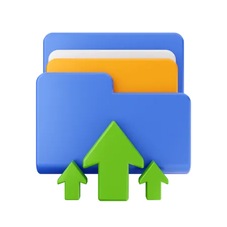 Uploading Folder  3D Icon