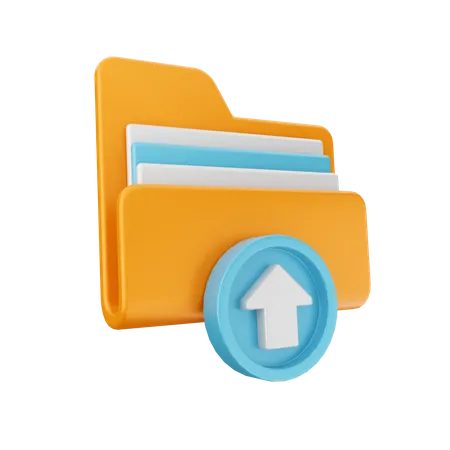 Uploading Folder  3D Icon