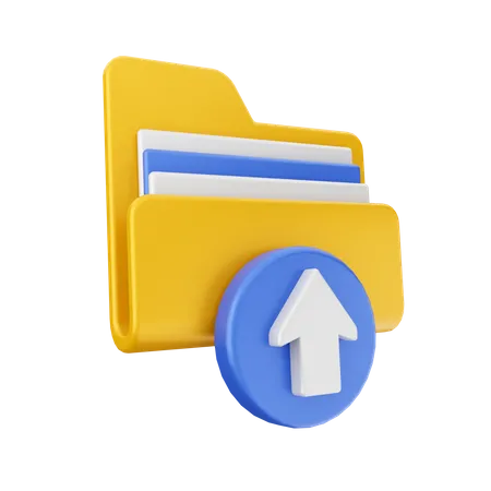 Uploading Folder  3D Icon