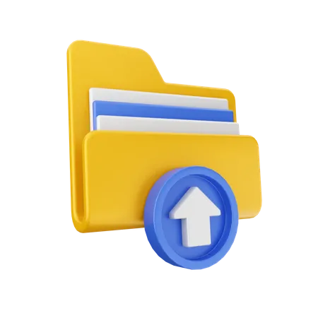 Uploading Folder  3D Icon