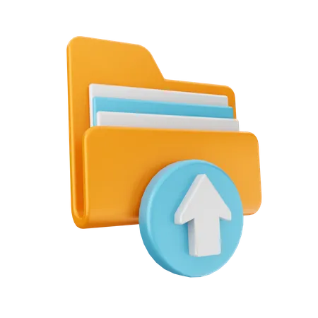 Uploading Folder  3D Icon
