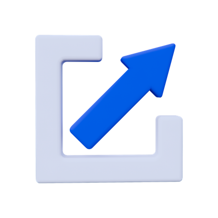 Upper Right Arrow  3D Icon