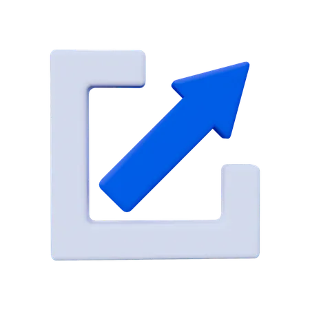 Upper Right Arrow  3D Icon