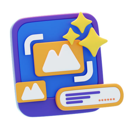 Upscale Image  3D Icon