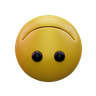 3d upside down face emoji illustration