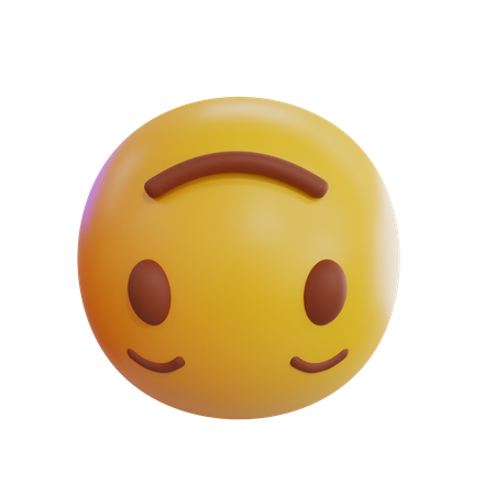 Upside Down Emoji  3D Icon