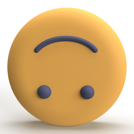 Upside Down Emoji  3D Icon