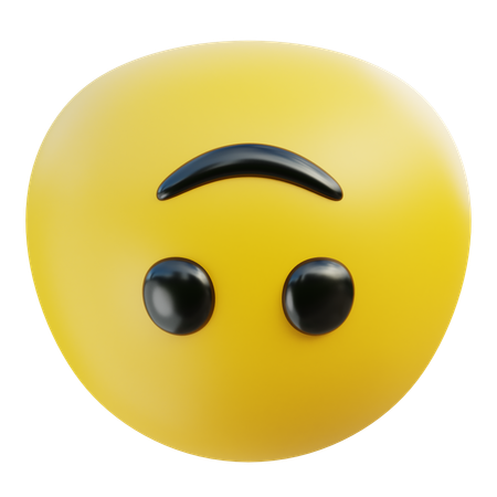 Upside Down Face Emoji  3D Icon