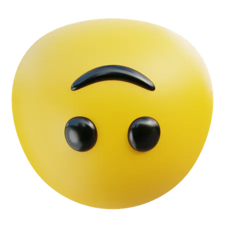 Upside Down Face Emoji  3D Icon