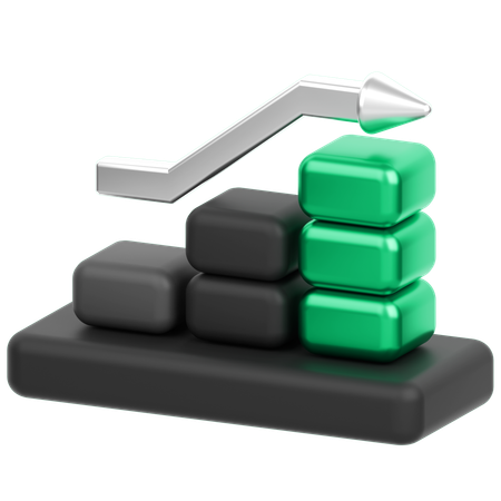 Uptrend Chart  3D Icon