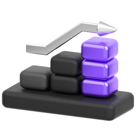 Uptrend Chart  3D Icon