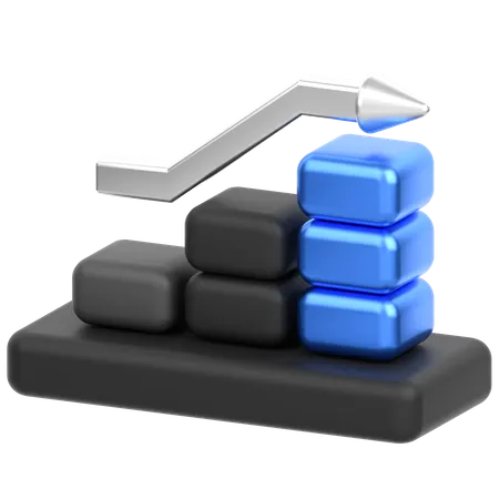 Uptrend Chart  3D Icon