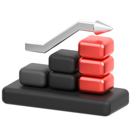 Uptrend Chart  3D Icon