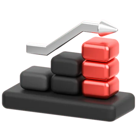 Uptrend Chart  3D Icon