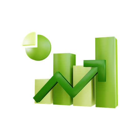 Uptrend Chart  3D Icon