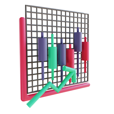Uptrend chart  3D Icon