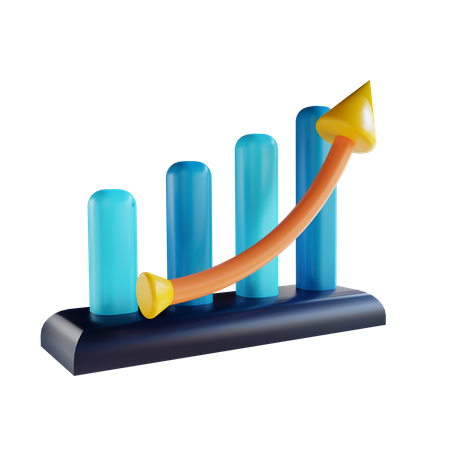Uptrend chart  3D Icon
