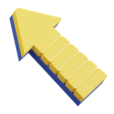 Upward Progress Arrow  3D Icon