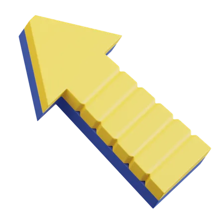 Upward Progress Arrow  3D Icon