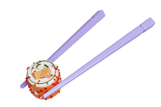 Sushi uramaki  3D Icon