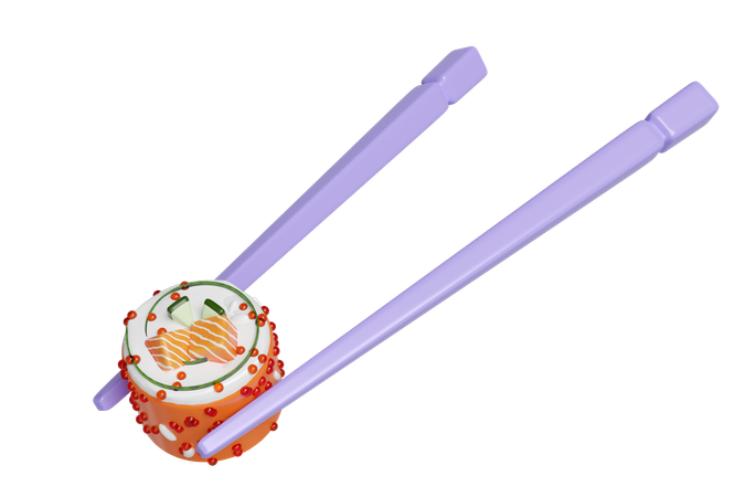 Uramaki Sushi  3D Icon