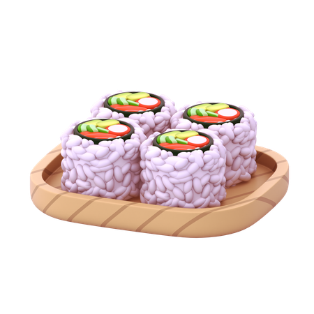 Uramaki Sushi  3D Icon